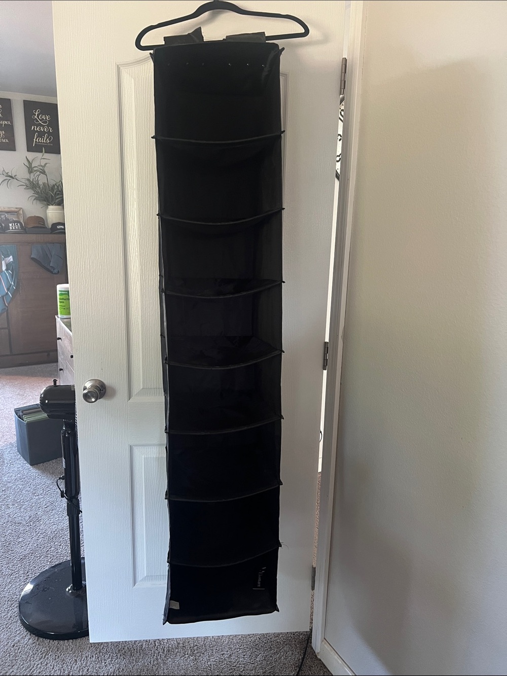 Black Hanging Organizer - 8-Tier Closet Storage